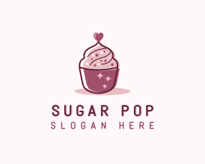 Valentine Cupcake Bakery  logo design