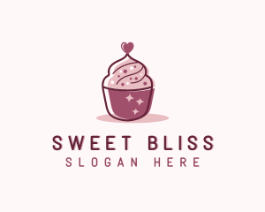 Valentine Cupcake Bakery  logo design