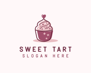 Valentine Cupcake Bakery  logo design