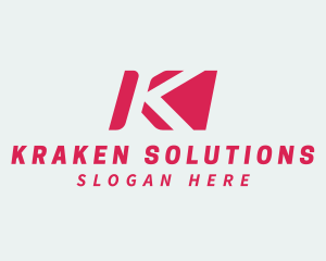 Logistics Forwarding Letter K logo design