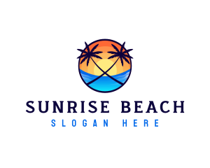 Beach Sunset Resort logo design