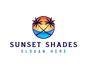 Beach Sunset Resort logo design