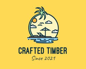 Summer Island Vacation  logo design