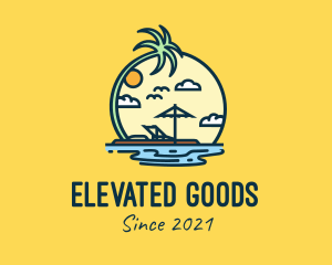 Summer Island Vacation  logo design