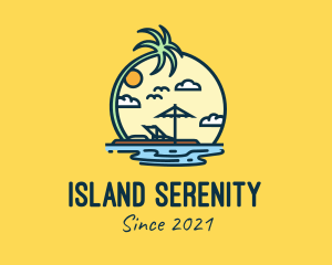 Summer Island Vacation  logo design