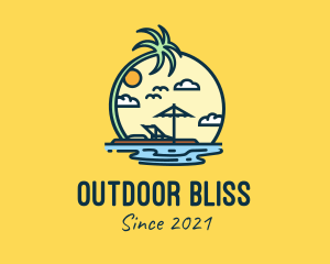 Summer Island Vacation  logo design