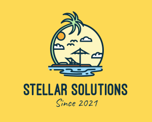 Summer Island Vacation  logo design