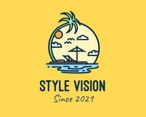 Summer Island Vacation  logo design