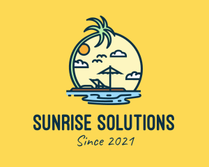 Summer Island Vacation  logo design