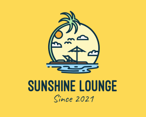 Summer Island Vacation  logo design