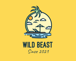 Summer Island Vacation  logo design