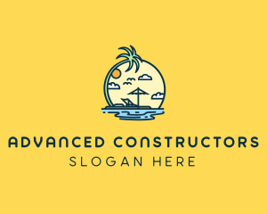 Summer Island Vacation  logo design