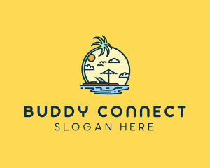 Summer Island Vacation  logo design