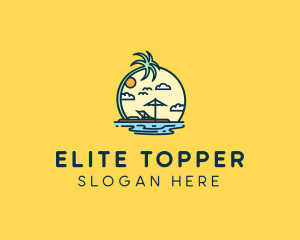 Summer Island Vacation  logo design