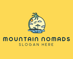 Summer Island Vacation  logo design