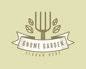 Rustic Gardening Fork logo design