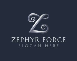 Silver Enchanted Letter Z logo design