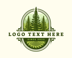 Pine Tree - Forest Pine Tree Woodwork logo design