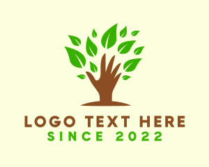 Holistic Wellness Hand Tree logo