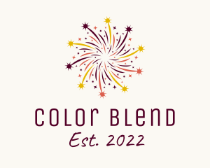 Colorful Starburst Fireworks  logo design