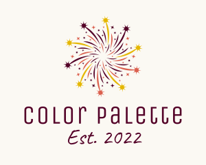 Colorful Starburst Fireworks  logo design