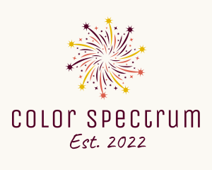 Colorful Starburst Fireworks  logo design