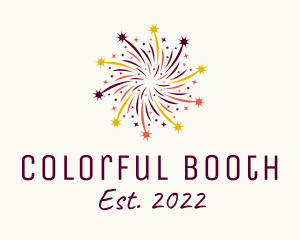 Colorful Starburst Fireworks  logo design