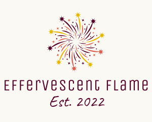 Colorful Starburst Fireworks  logo