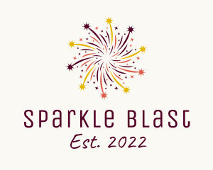 Colorful Starburst Fireworks  logo