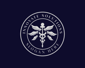 Caduceus Staff Wings Hospital logo