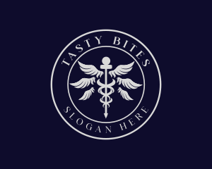 Caduceus Staff Wings Hospital logo