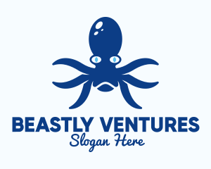 Blue Kraken Creature logo design