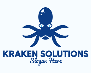 Blue Kraken Creature logo