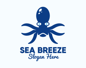 Blue Kraken Creature logo design