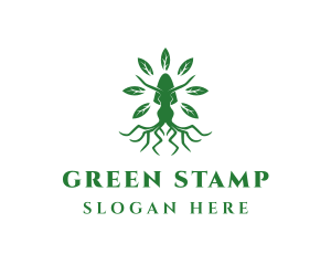 Green Woman Tree logo design