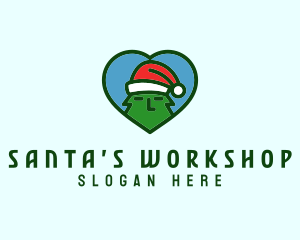 Santa Christmas Tree  logo design