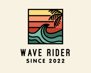 Summer Sunset Surf Wave  logo