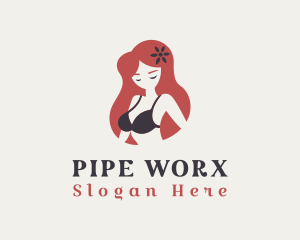 Sexy Bra Underwear logo design