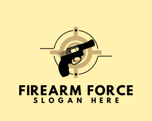 Shooting Gun Target logo design