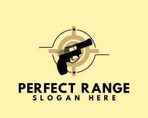 Shooting Gun Target logo design