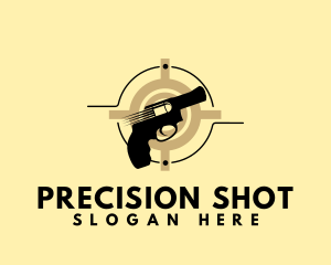 Shooting Gun Target logo design