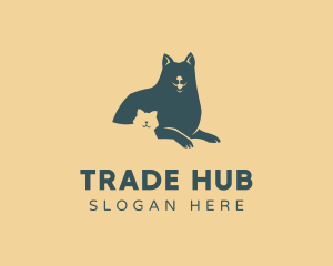 Silhouette Dog Cat Logo