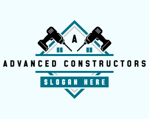 Drill Carpentry Maintenance logo design