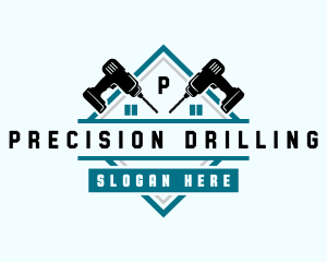 Drill Carpentry Maintenance logo design