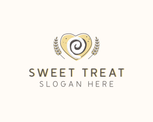 Heart Wheat Cookie logo design