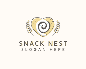 Heart Wheat Cookie logo design