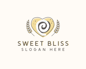 Heart Wheat Cookie logo design