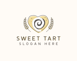 Heart Wheat Cookie logo design