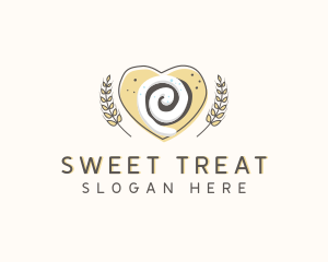 Heart Wheat Cookie logo design