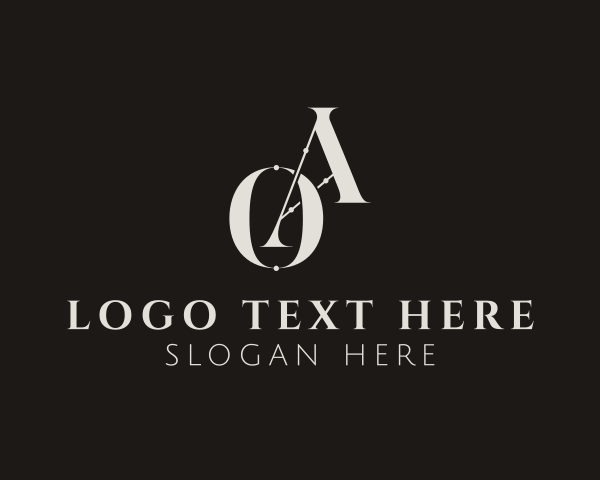 Letter Oa logo example 3